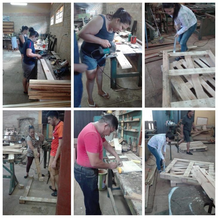 CURSO DE RECICLADO EN PALLETS EN EL CENTRO DE FORMACIÓN Y CAPACITACIÓN LABORAL.
